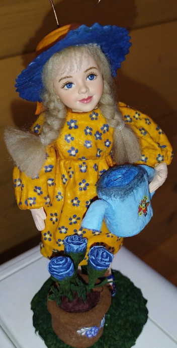 Ватная игрушка Оленька-садовод))) 0