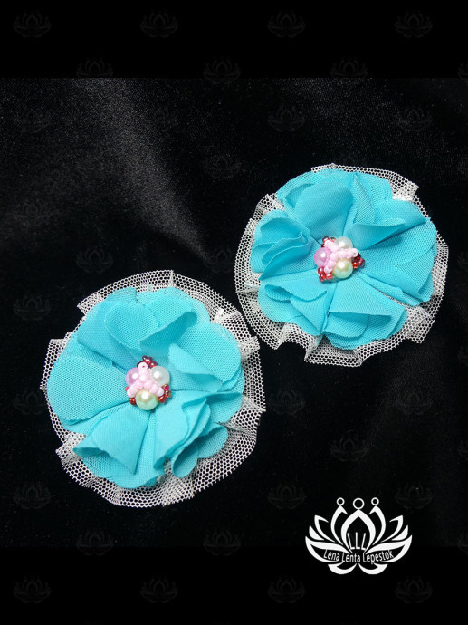 Комплект резинок handmade Незабудки 2