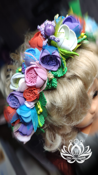 Ободок handmade "Бутоны" 2