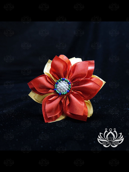 Шпилька handmade "Огонёк" Канзаши 0