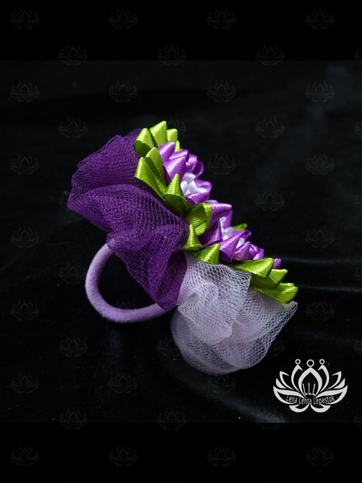 Резинка handmade "Астра" Канзаши 2