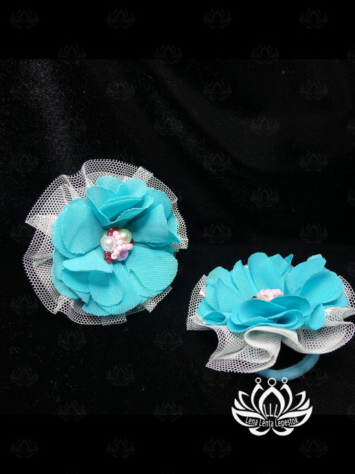 Комплект резинок handmade Незабудки 1