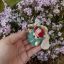 Игрушка с ладошку, зайка в платье🌸