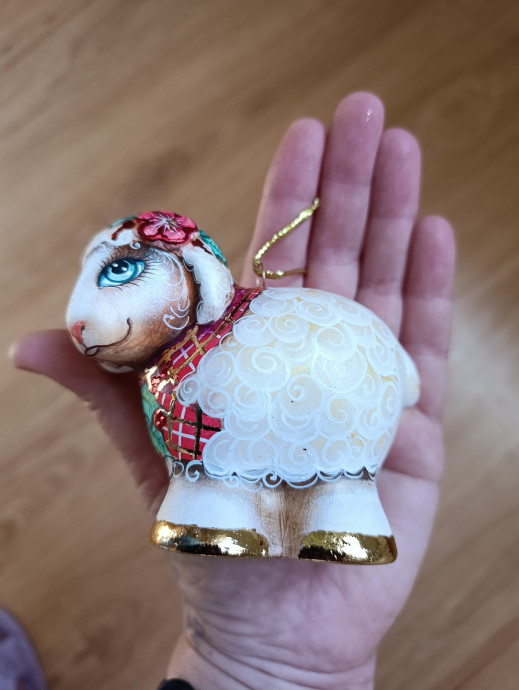 Новогодние овечки , елочные игрушки. 1