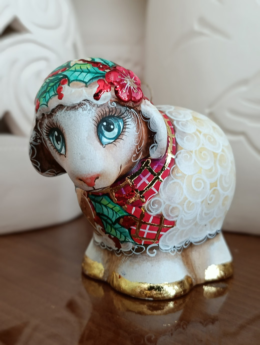 Новогодние овечки , елочные игрушки. 2